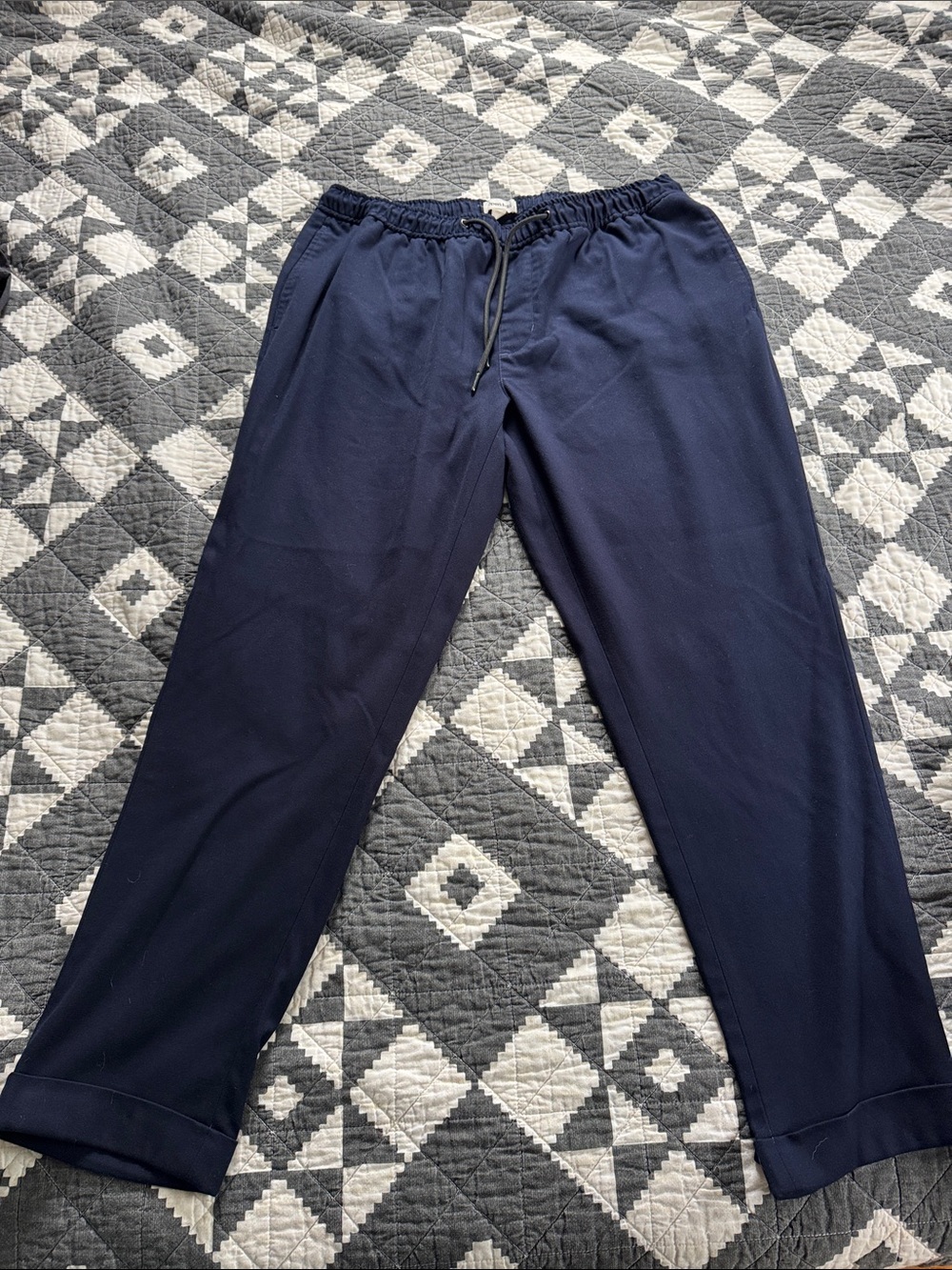 Open Edit Men's Navy Drawstring Casual Pants